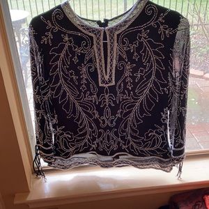 JKarta beaded top, size L. Dillards